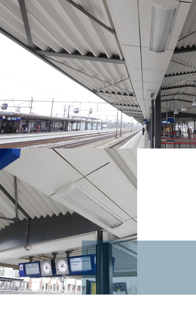 Vandaalbestendige verlichting en armaturen van RXLight lichten het NS-station in Gouda uit. Vandaalbestendige verlichting en armaturen van RXLight lichten het NS-station in Gouda uit.