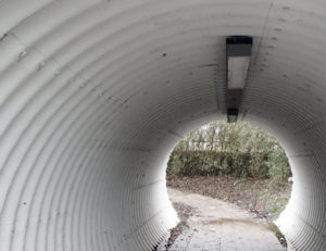 In Hoorn is deze tunnel uitgelicht met vandaalbestendige verlichting en armaturen van RXlight.