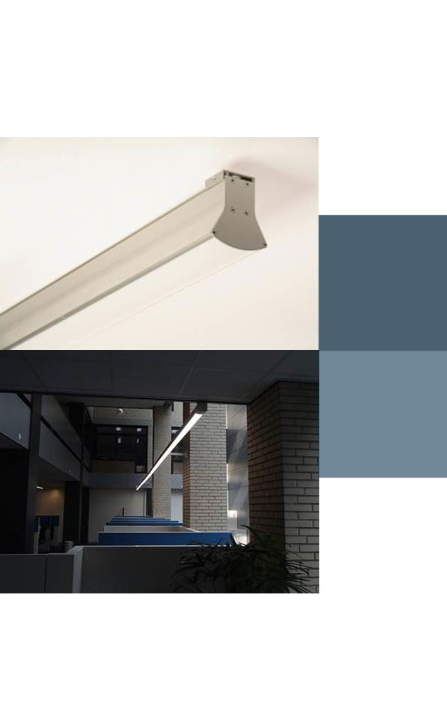 In Leiden is het UWV-kantoor uitgelicht met vandaalbestendige verlichting en armaturen van RXlight.